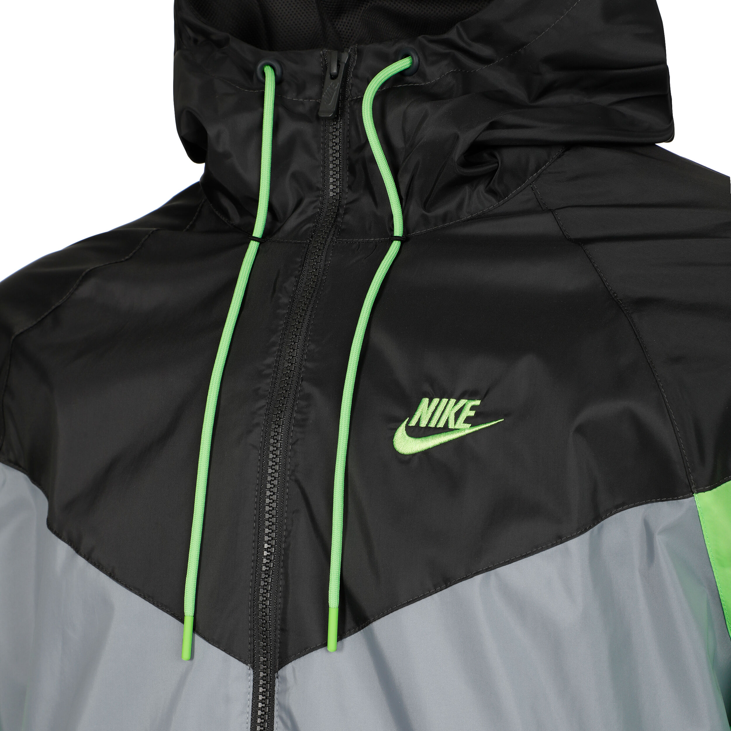 Black and neon green nike jacket shop