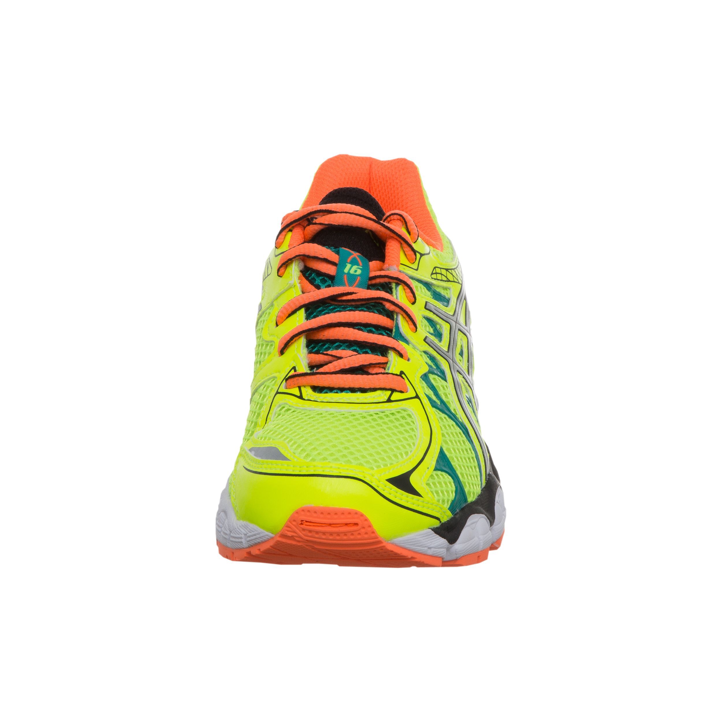Gel Nimbus 16 GS Natural Running Schuh Kinder Neongelb Silber