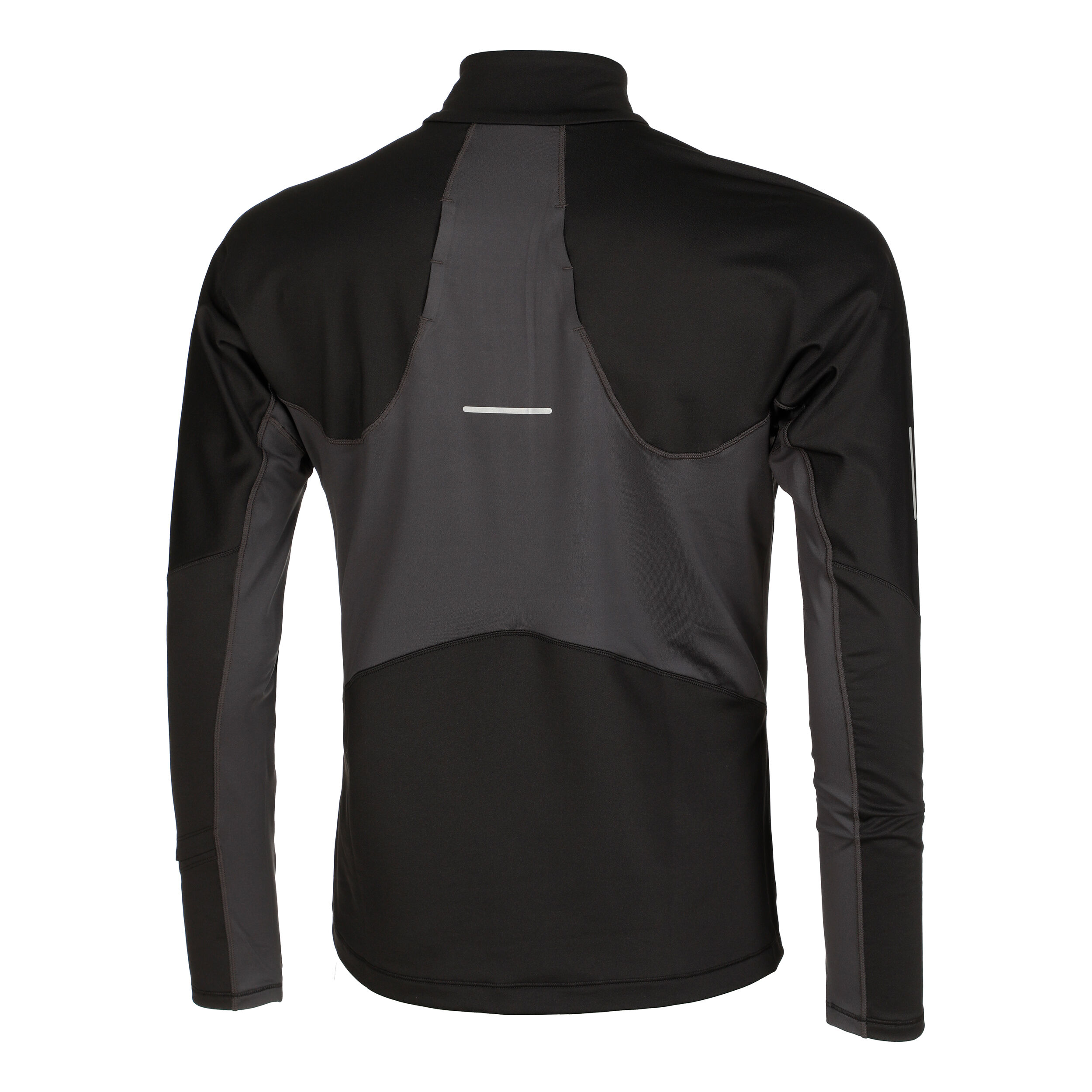 Winter Run Half Zip Midlayer Lauftop Herren Schwarz Grau