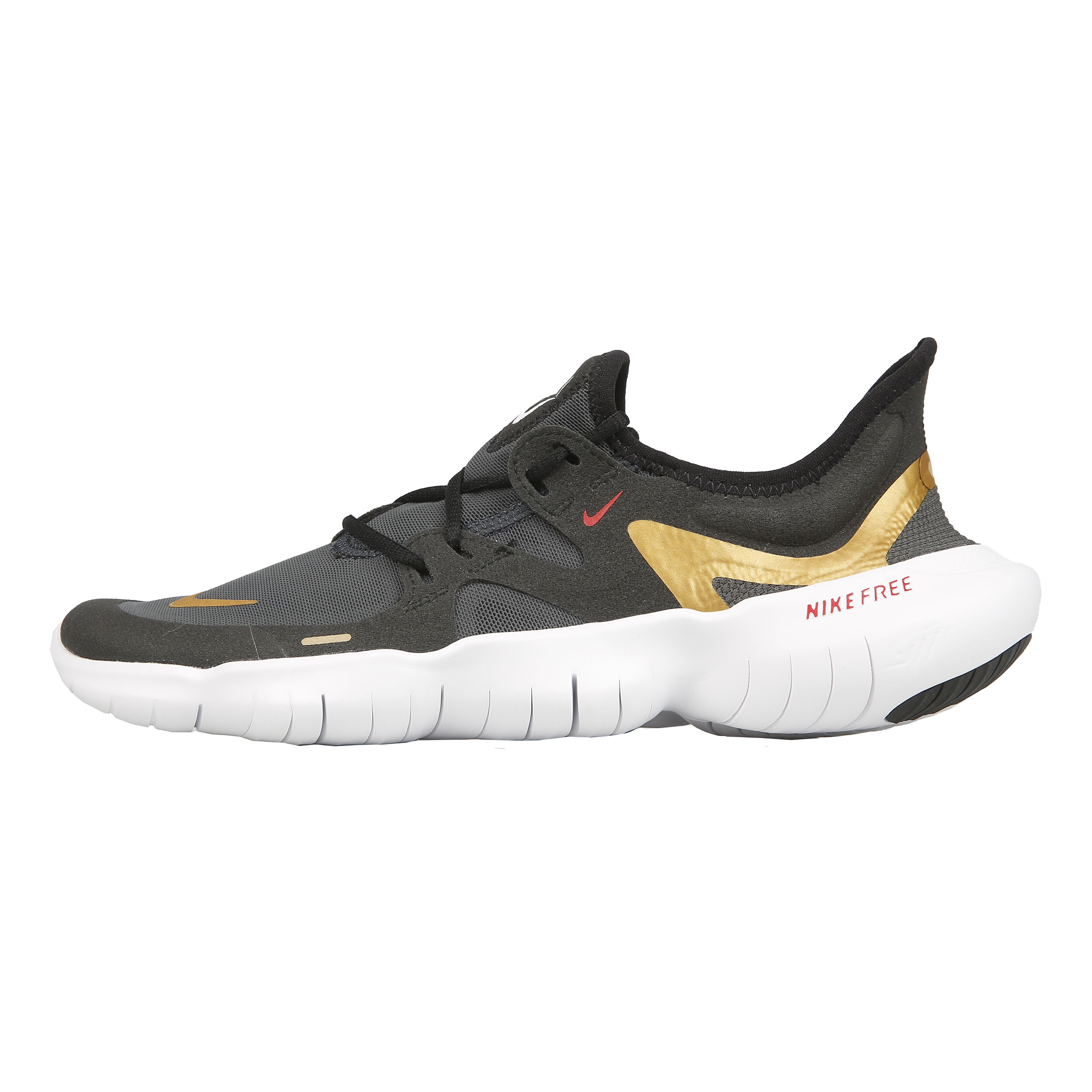 Nike free run damen schwarz gold best sale