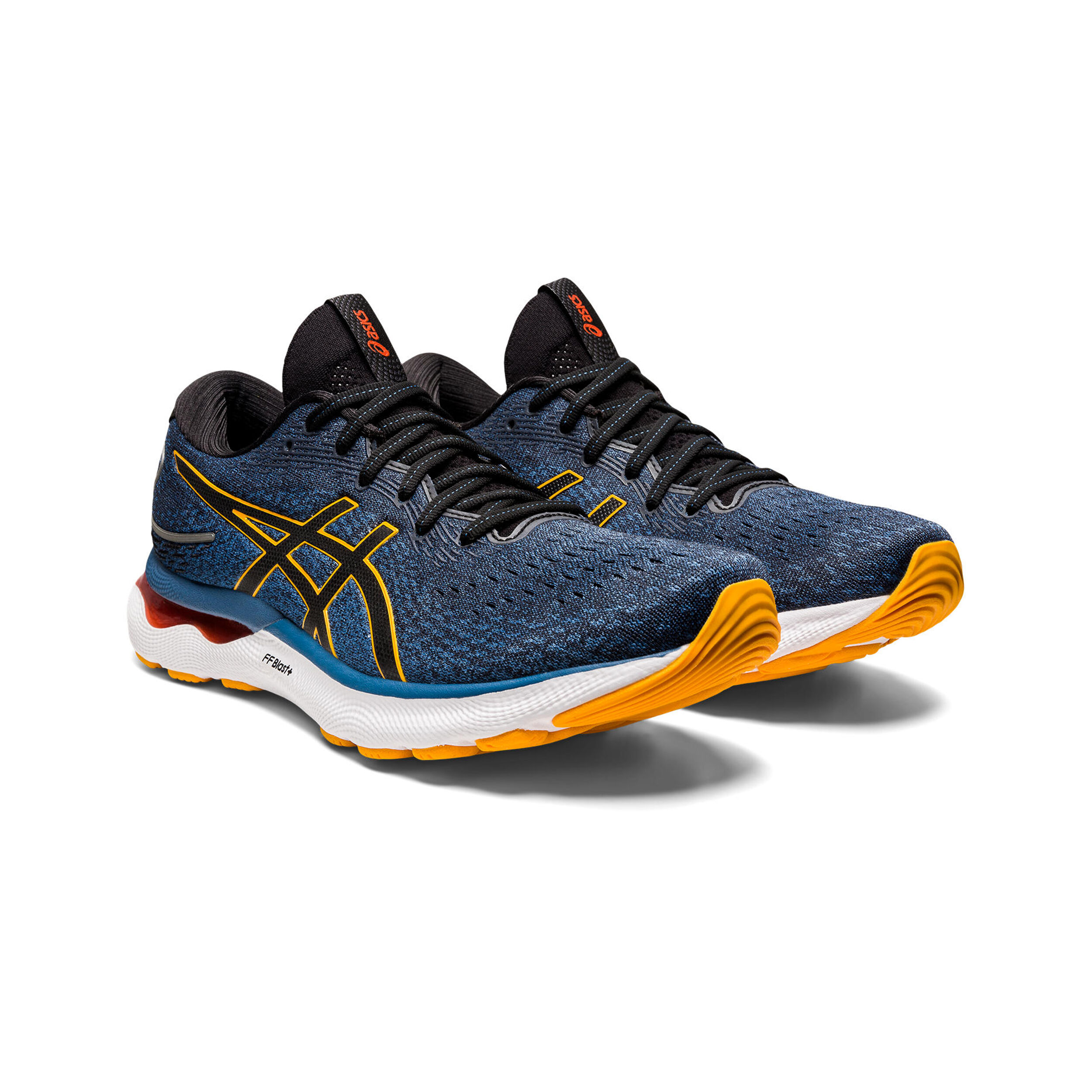 ASICS Gel Nimbus 24 Neutralschuh Herren Blau Orange online kaufen Running Point DE