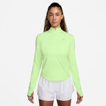 Nike Bekleidung Nike Swift Half-Zip Longsleeve Laufshirt Damen-limette