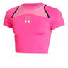 Run Anywhere Crop Laufshirt Damen-Pink,Schwarz