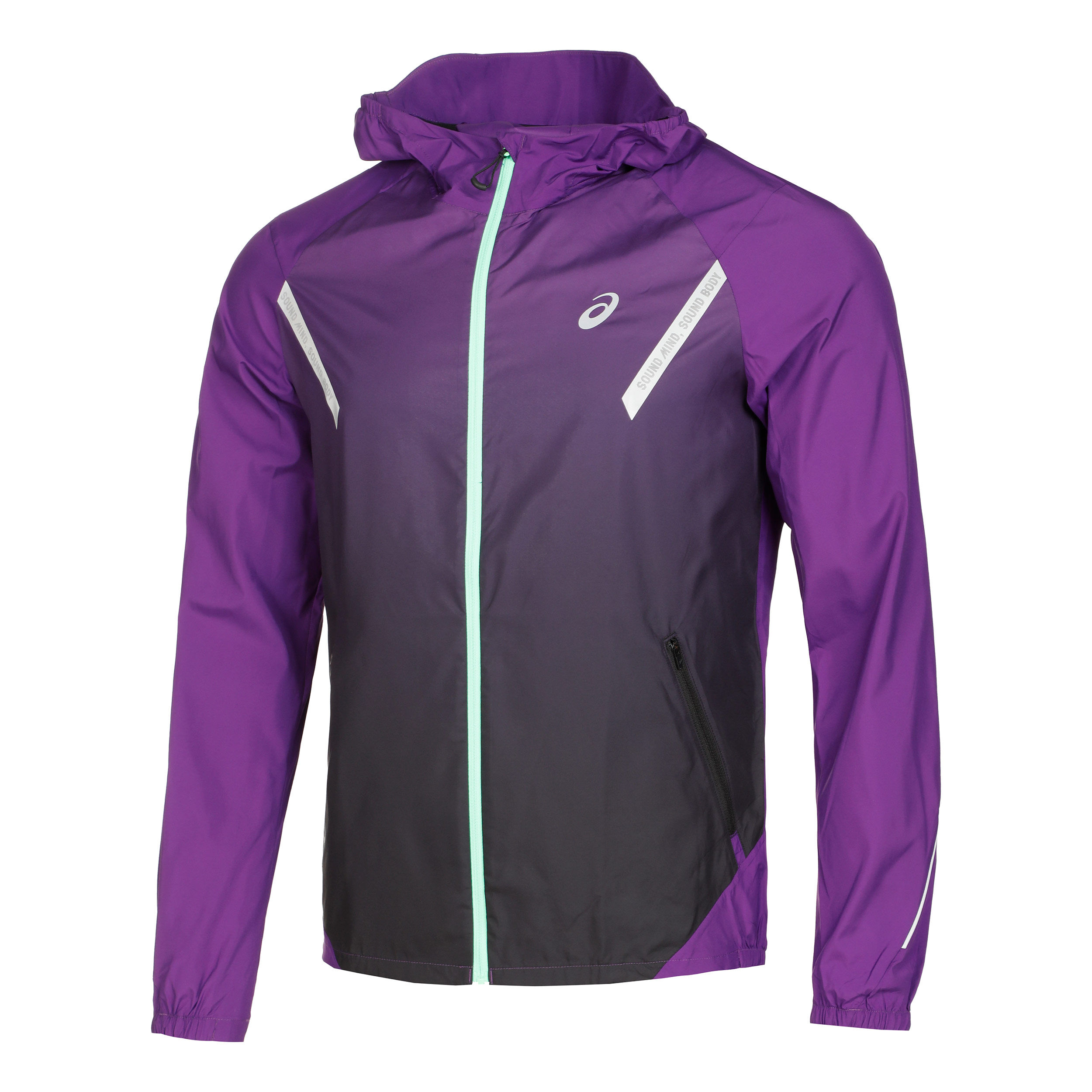 Lite Show Laufjacke Herren Lila Schwarz