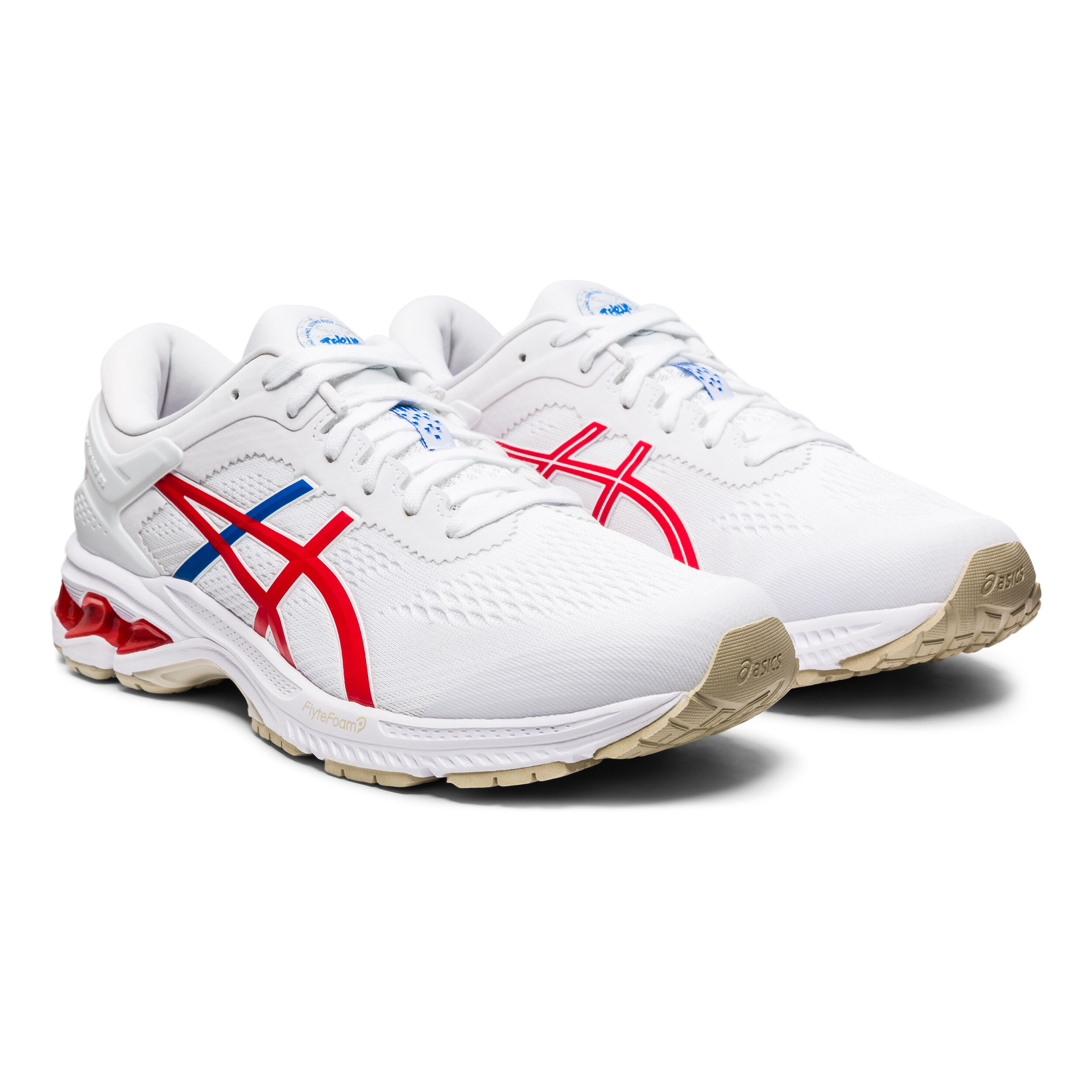 ASICS Gel Kayano 26 Stabilitatsschuh Herren WeiB Rot online kaufen Running Point DE