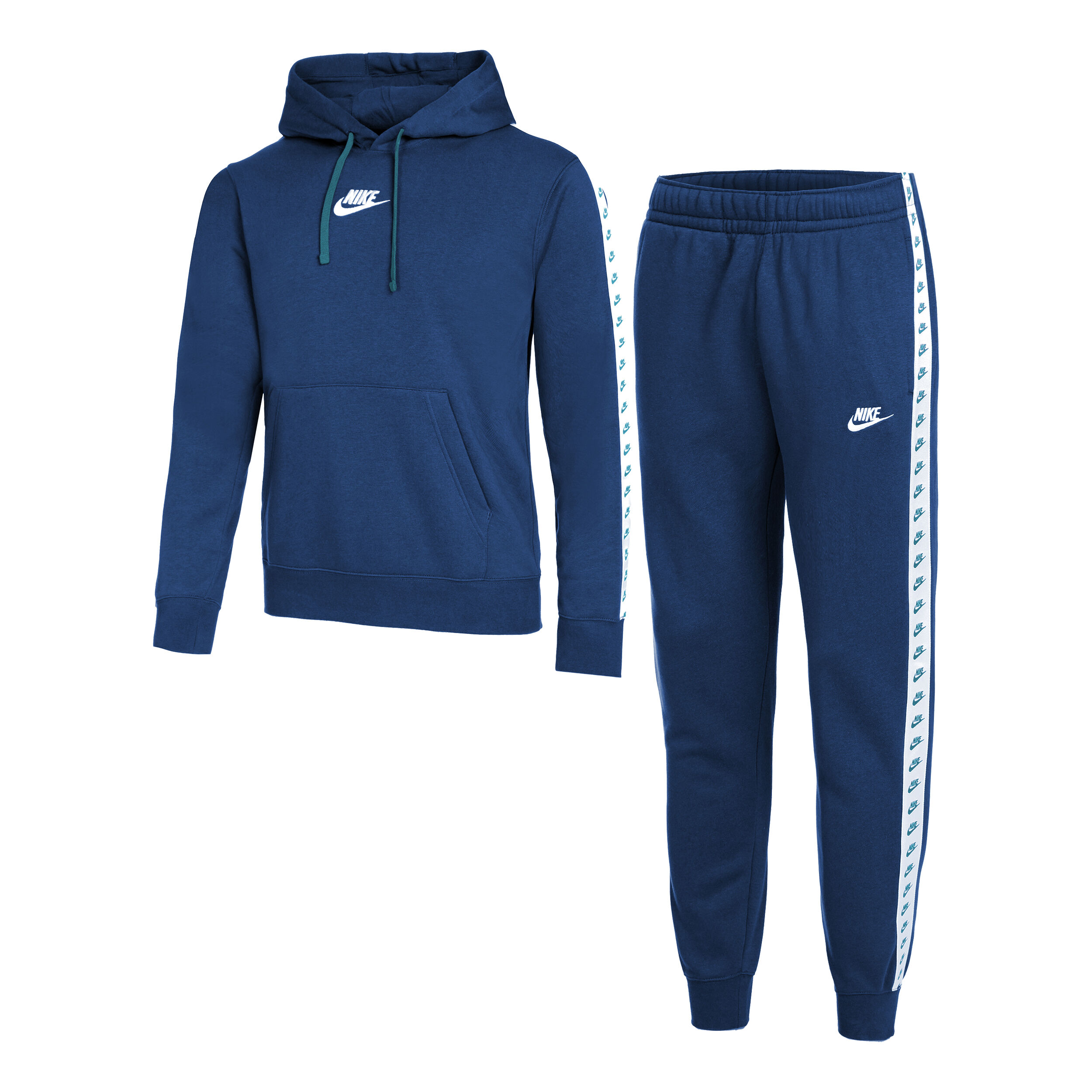 Nike Sportswear Sport Essentials Fleece Trainingsanzug Herren Dunkelblau WeiB online kaufen Running Point DE
