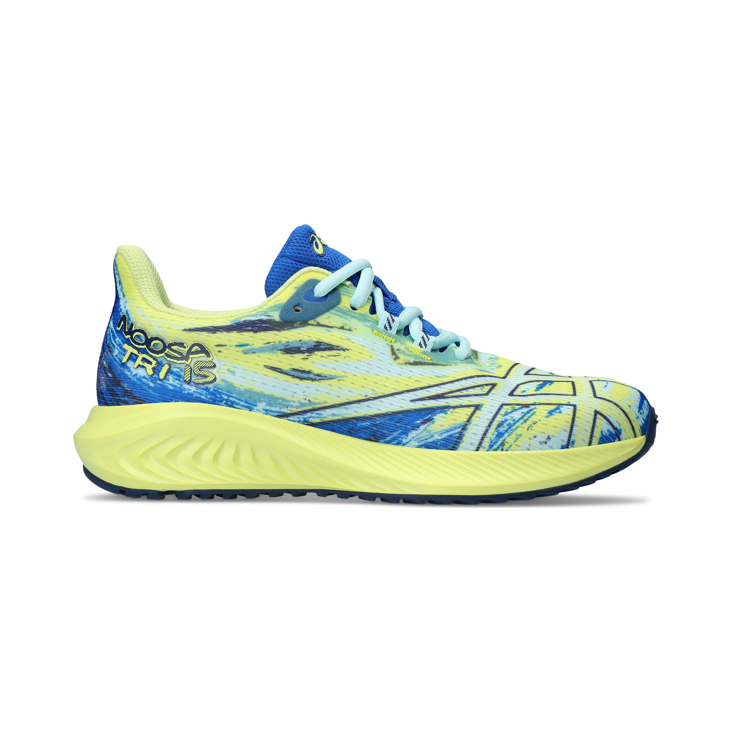 Gel Noosa Tri 15 GS Wettkampfschuh Kinder Blau Neongelb