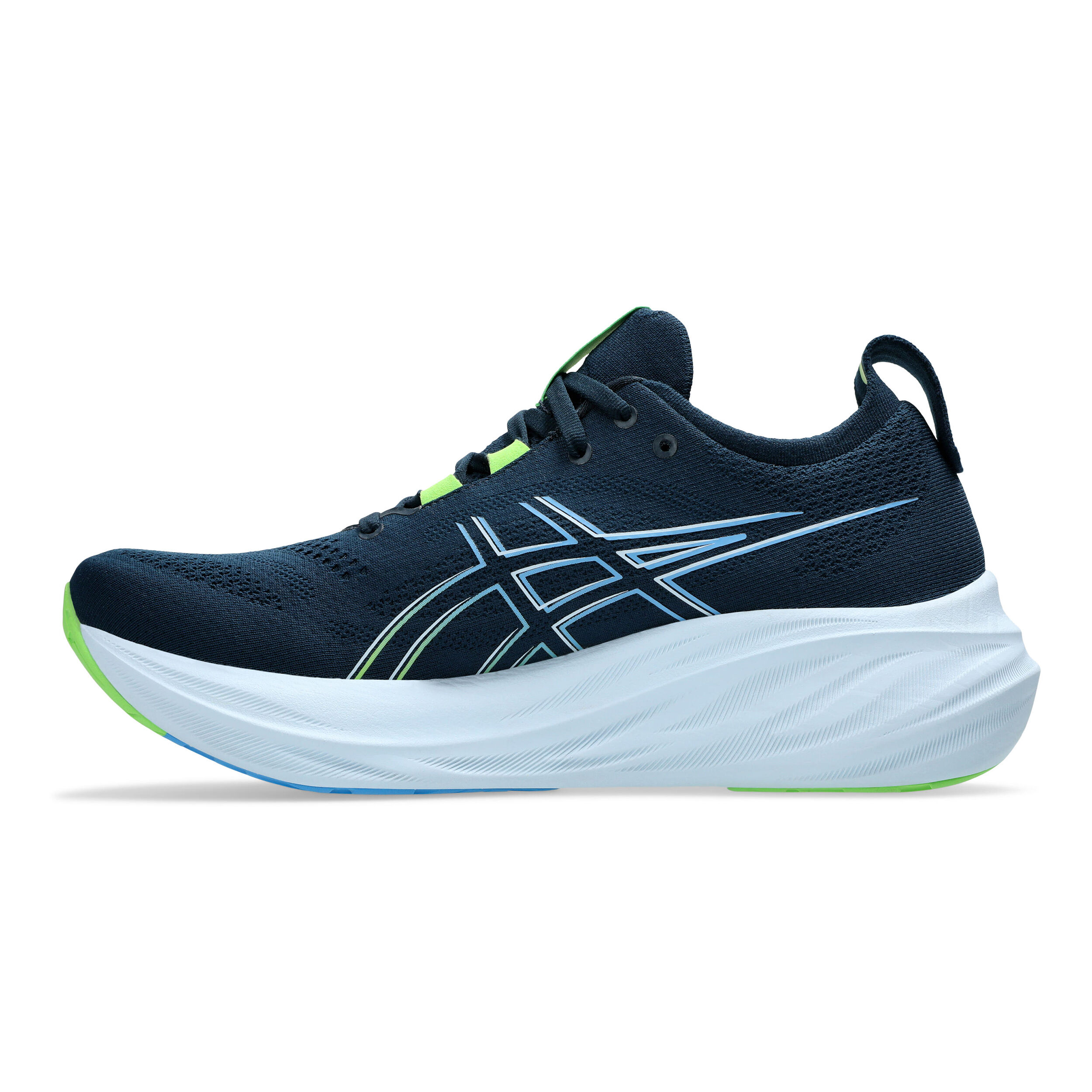Gel Nimbus 26 Neutralschuh Herren Dunkelblau Neongrun