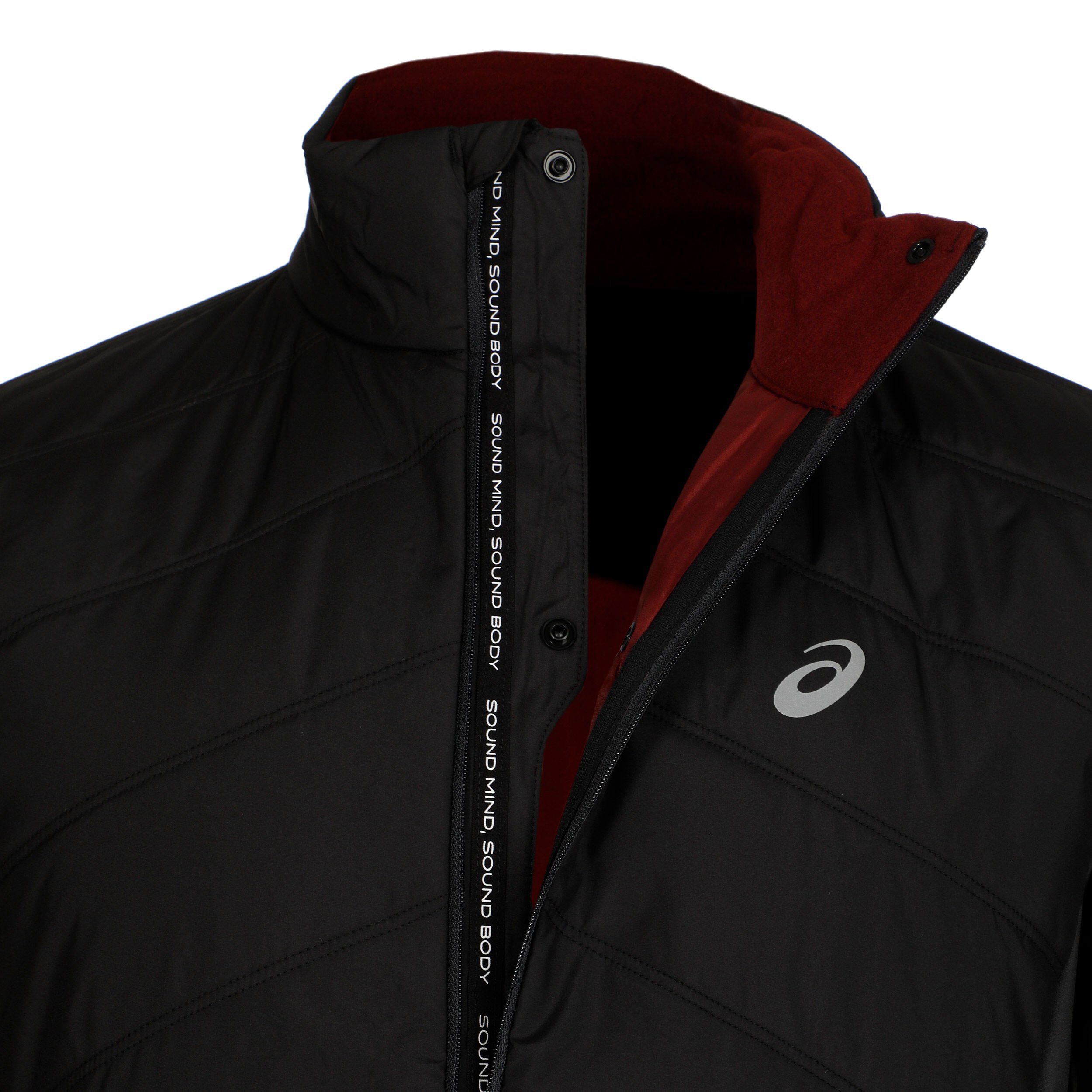 Winter Run Laufjacke Herren Schwarz Grau