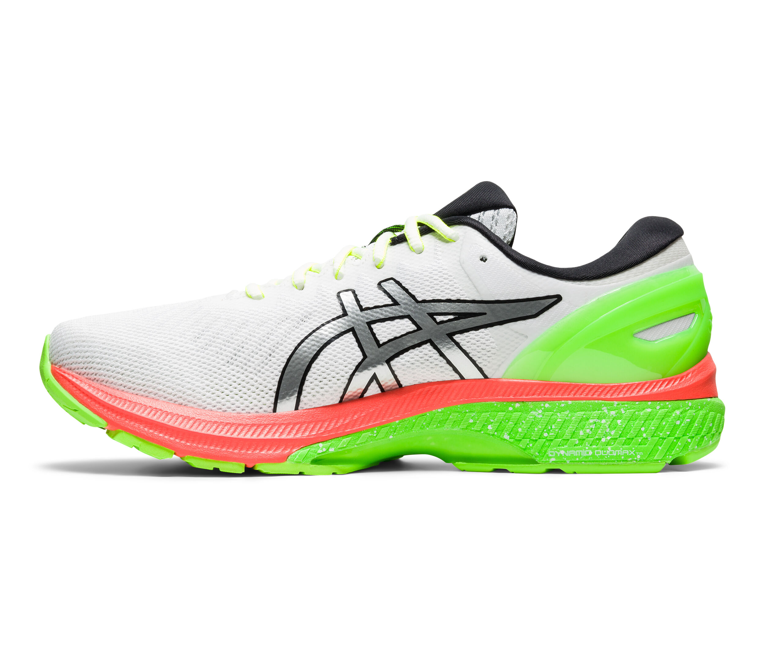 Gel Kayano 27 Summer Lite Show Stabilitatsschuh Herren WeiB Neongrun