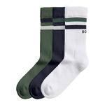 Björn Borg Bekleidung Björn Borg Double Stripe Ankle Crew Sportsocken Herren - dunkelblau, mehrfarbig