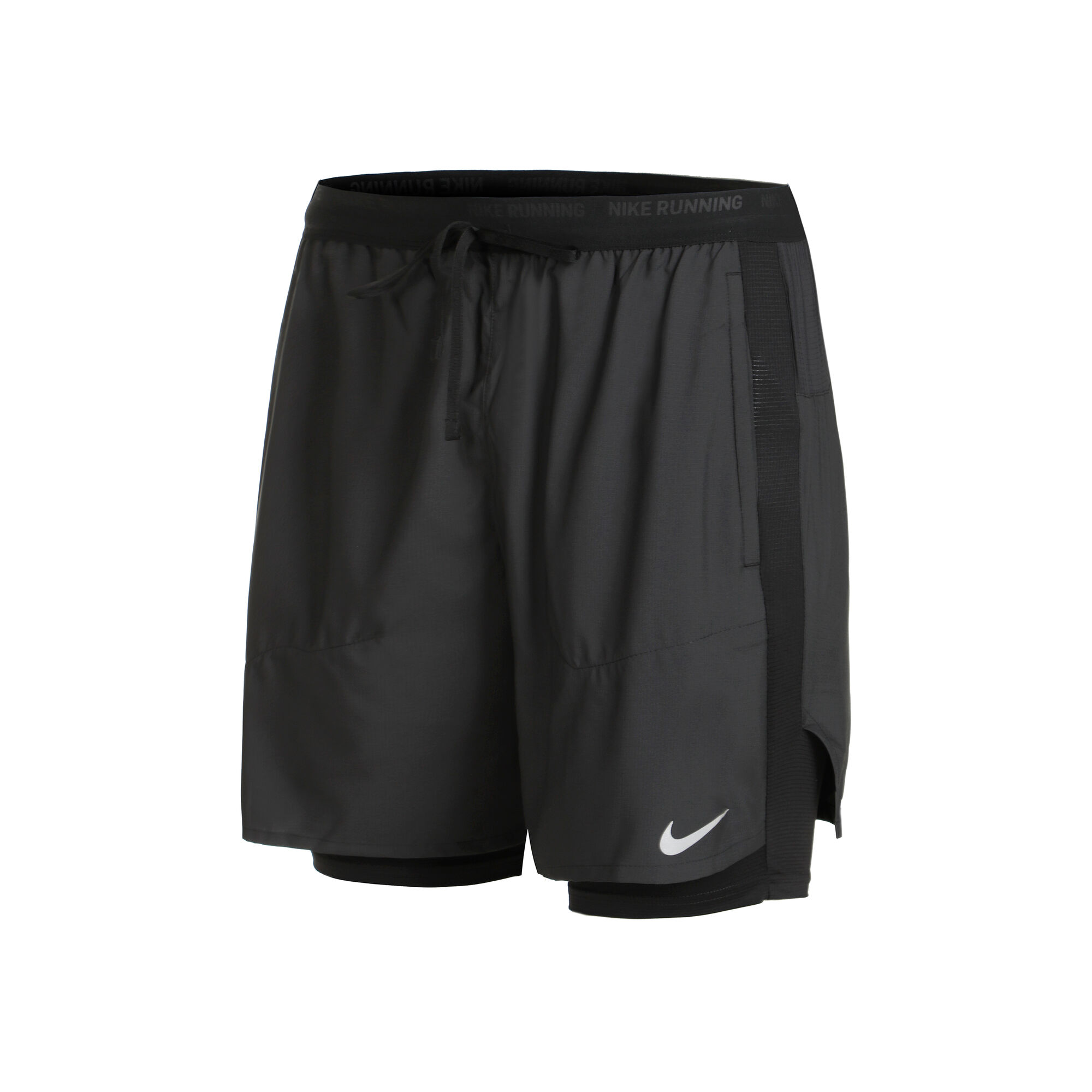 Bloedbad Streven barsten Nike Dri-Fit Stride Hybrid 5in 2in1 Running Shorts Herren - Schwarz, Grau  online kaufen | Running Point