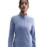 Swift Half-Zip Laufshirt Damen - blaugrau, silber
