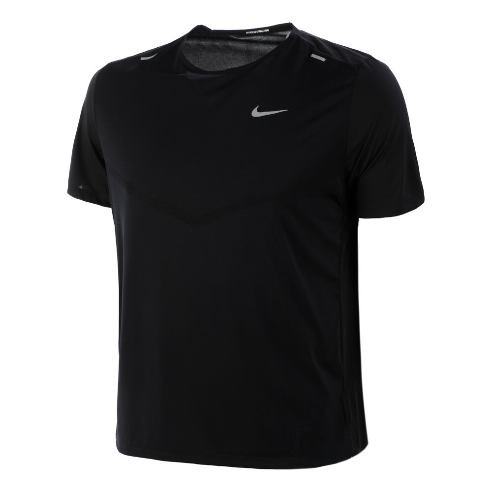Image of Nike Dri-Fit Rise 365 T-Shirt Herren - Schwarz, Silber, Größe S