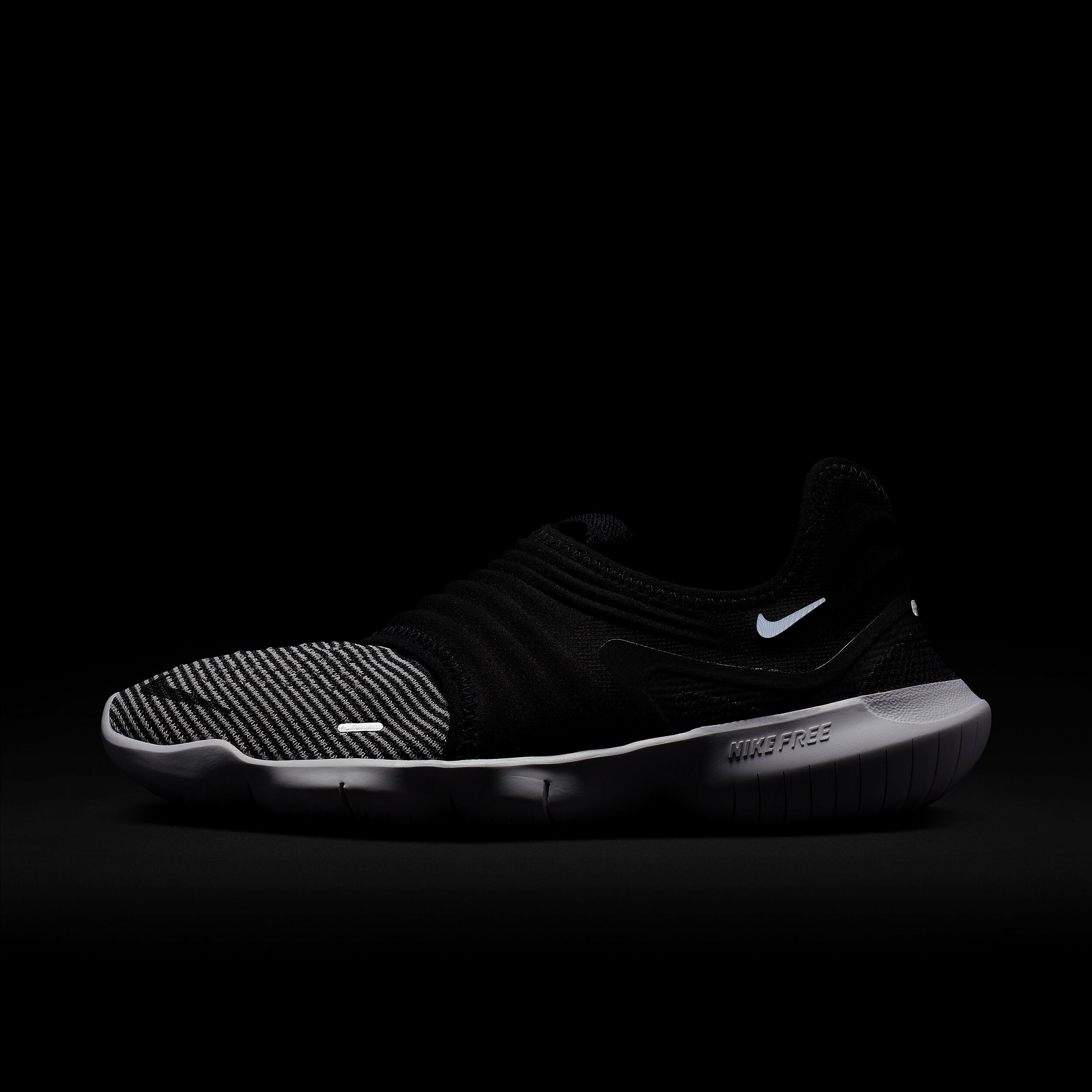 Free Run Flyknit 3.0 Natural Running Schuh Damen Schwarz WeiB