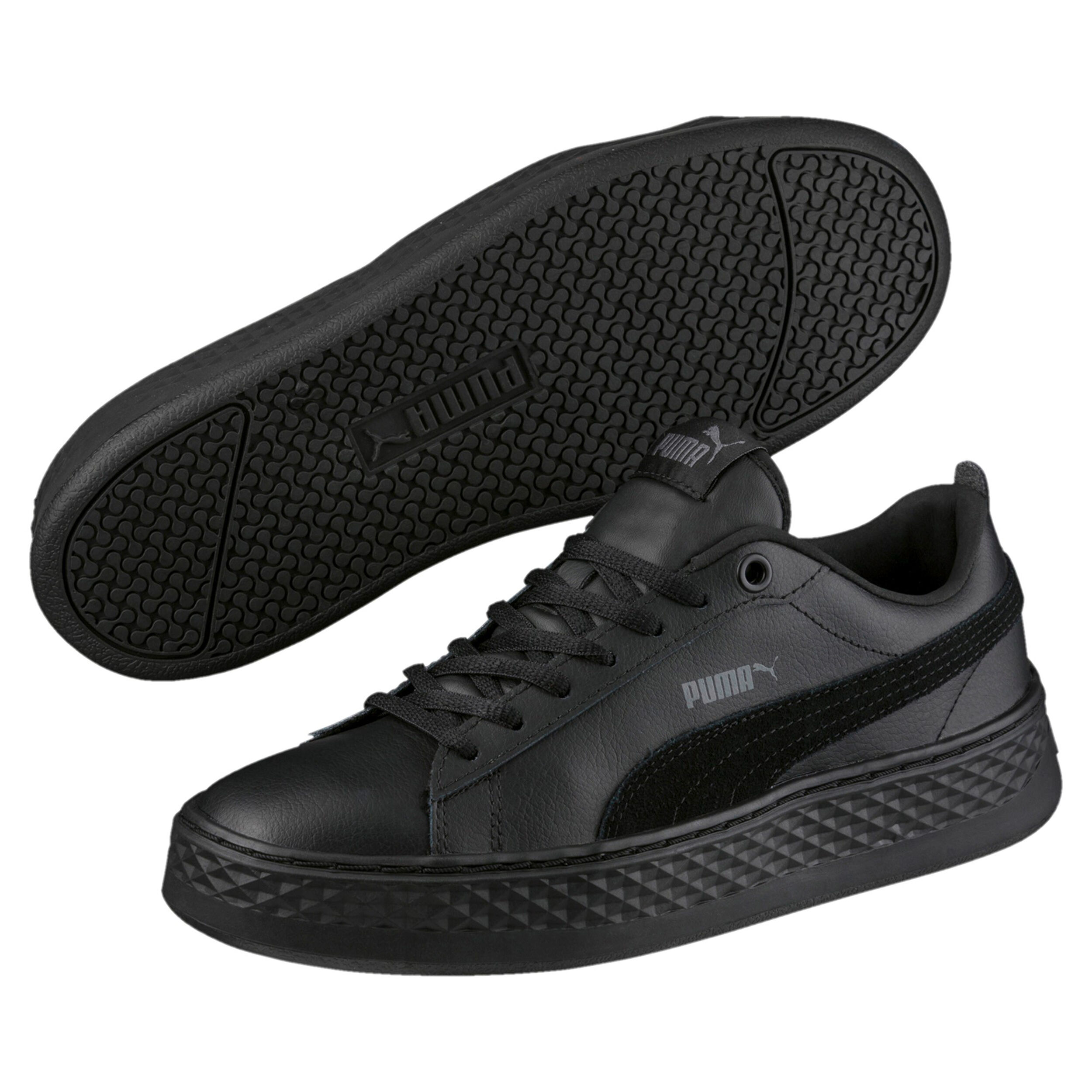 Black platform pumas sales