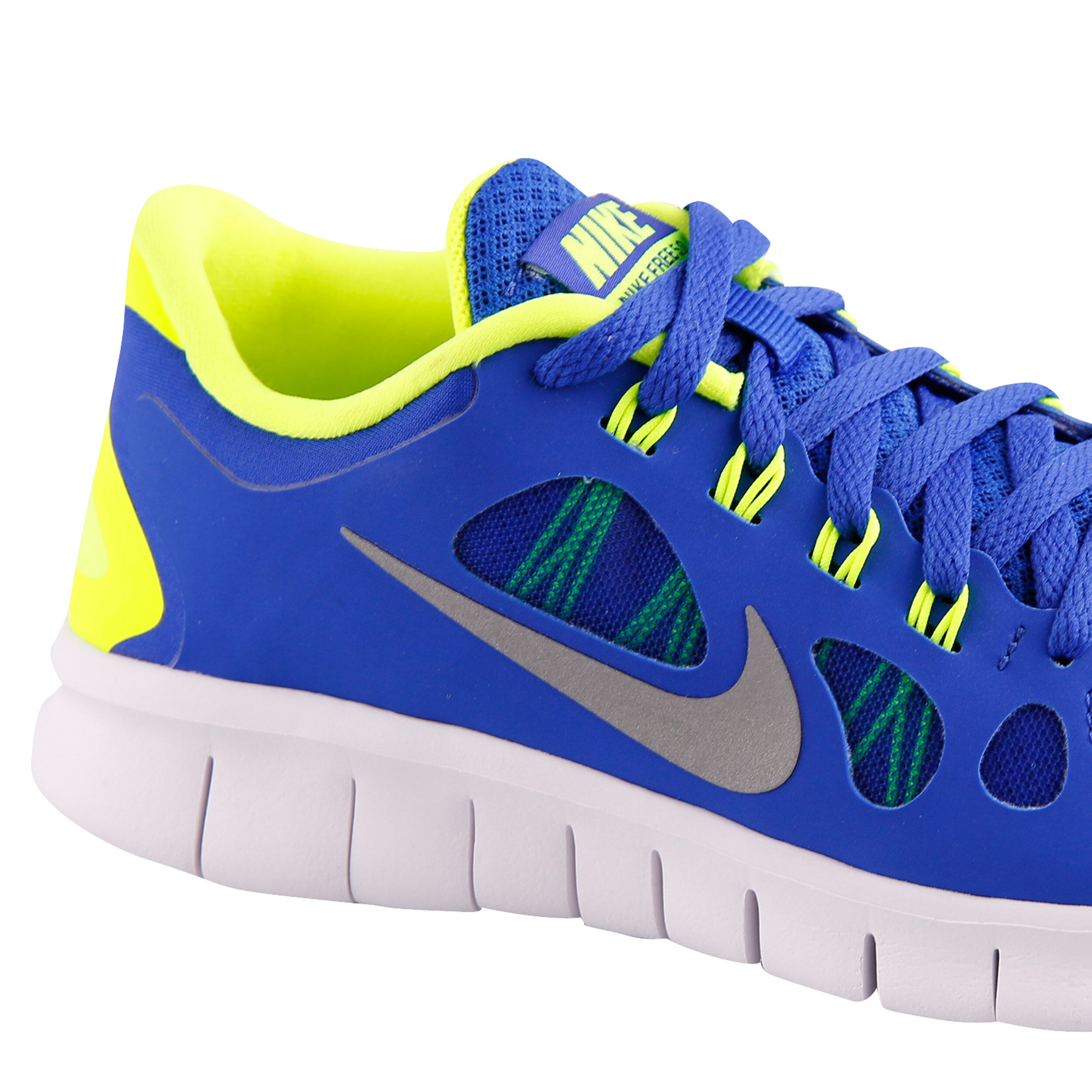 Nike Free Run 3 Natural Running Schuh Kinder Blau Neongelb online kaufen Running Point DE