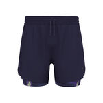 Odlo Bekleidung Odlo Zeroweight Print 5in 2in1 Laufshorts Herren-Dunkelblau