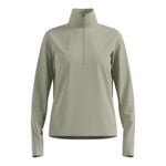 Odlo Bekleidung Odlo Essential Thermal Midlayer 1/2 Zip Laufshirt Damen-Oliv