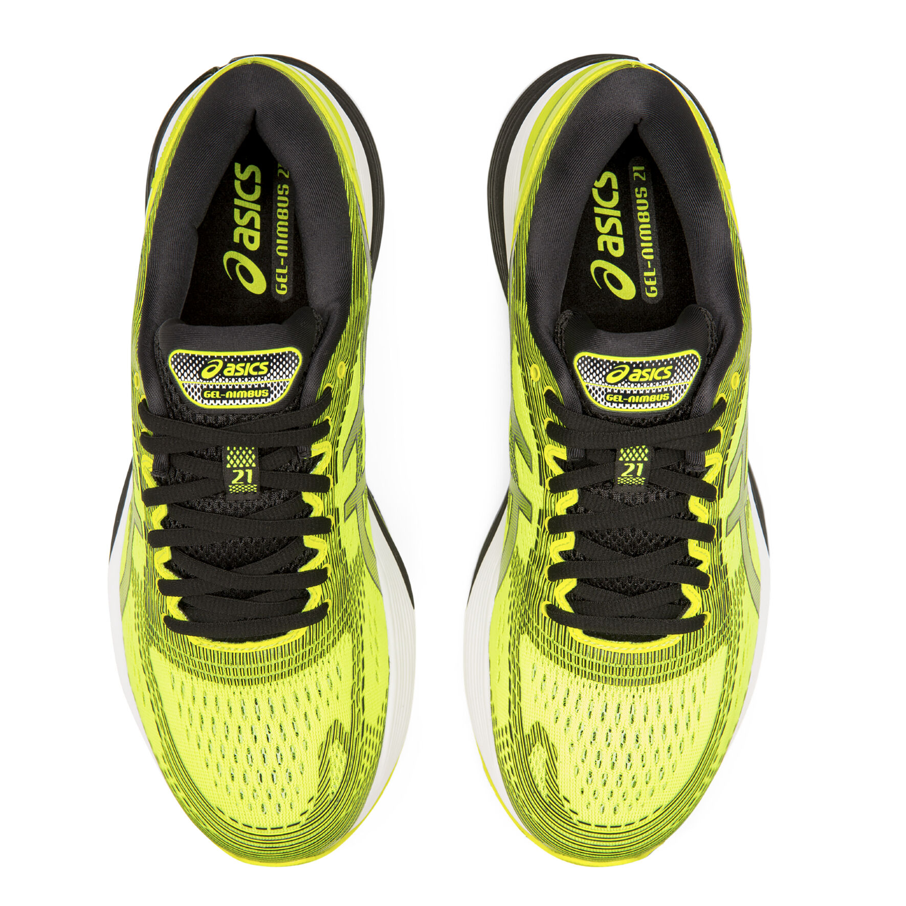 Gel Nimbus 21 Neutralschuh Herren Neongelb Schwarz