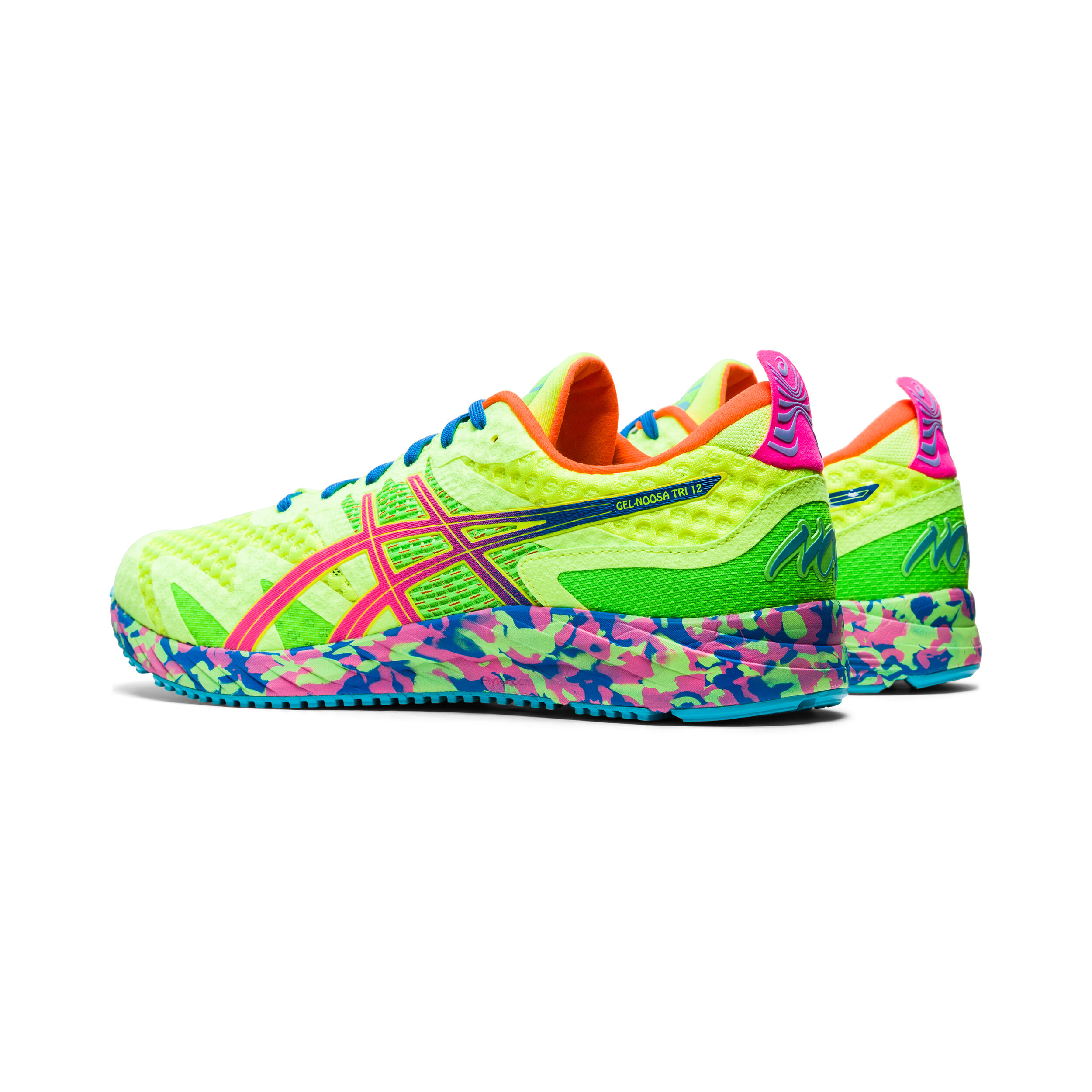 Gel Noosa Tri 12 Wettkampfschuh Herren Neongelb Pink