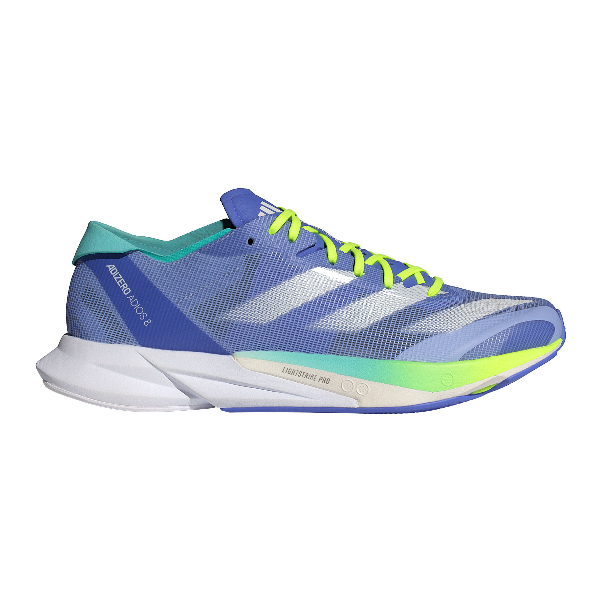 Adizero Adios 8 Wettkampfschuh Damen Hellblau Neongelb