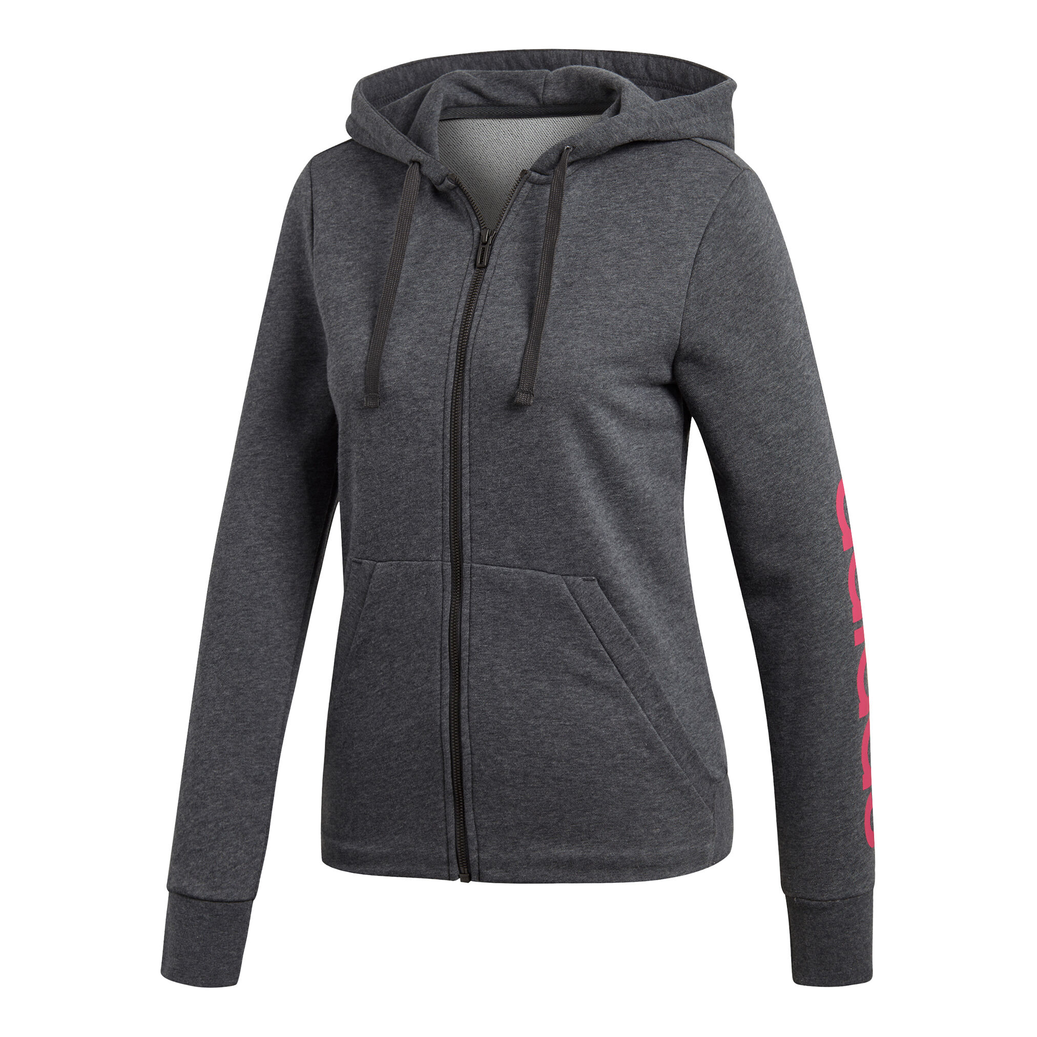 Essentials Linear Sweatjacke Damen Dunkelgrau Pink