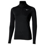 Mizuno Bekleidung Mizuno Core Impulse Half Zip Laufshirt Damen-schwarz