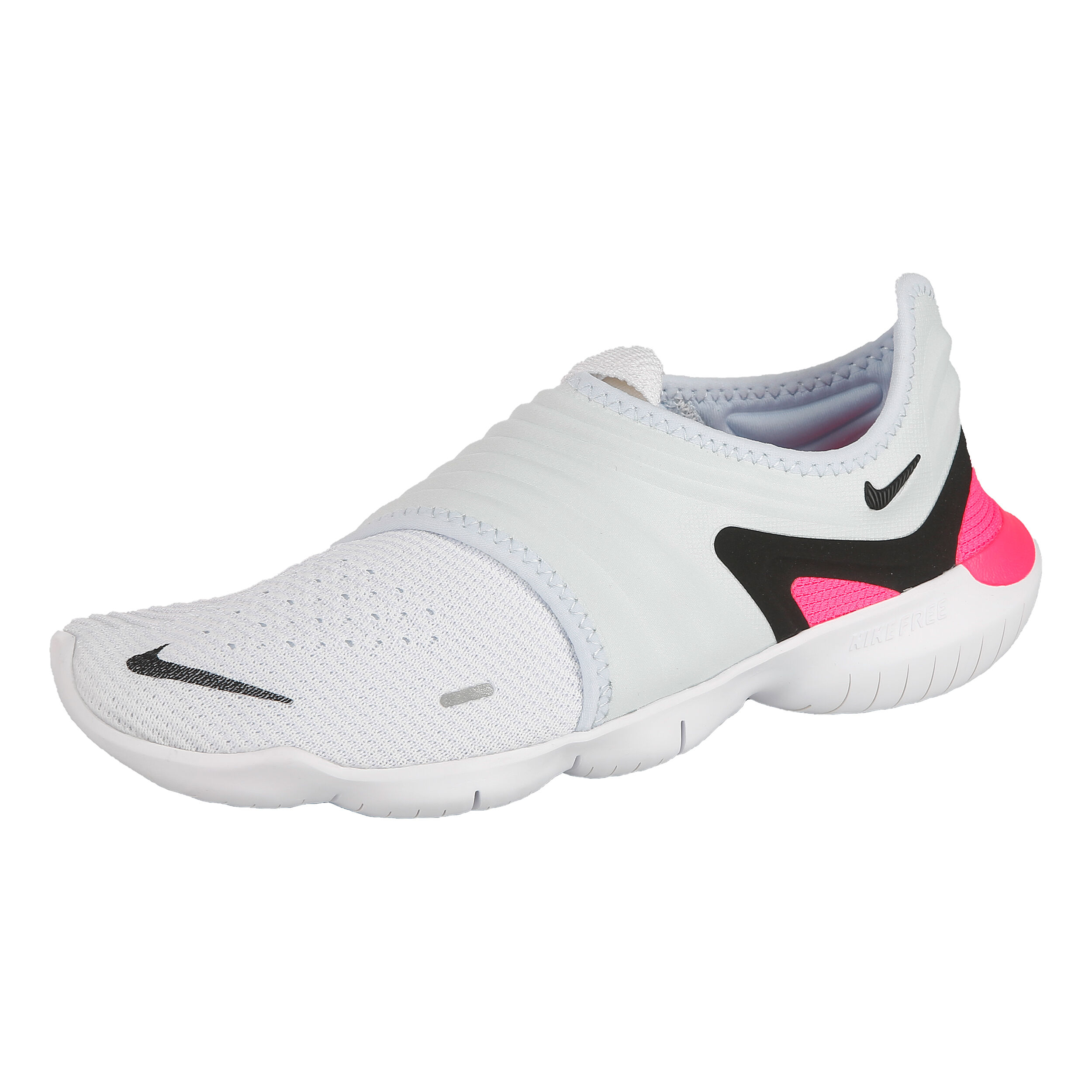 White and pink nike free flyknit cheap
