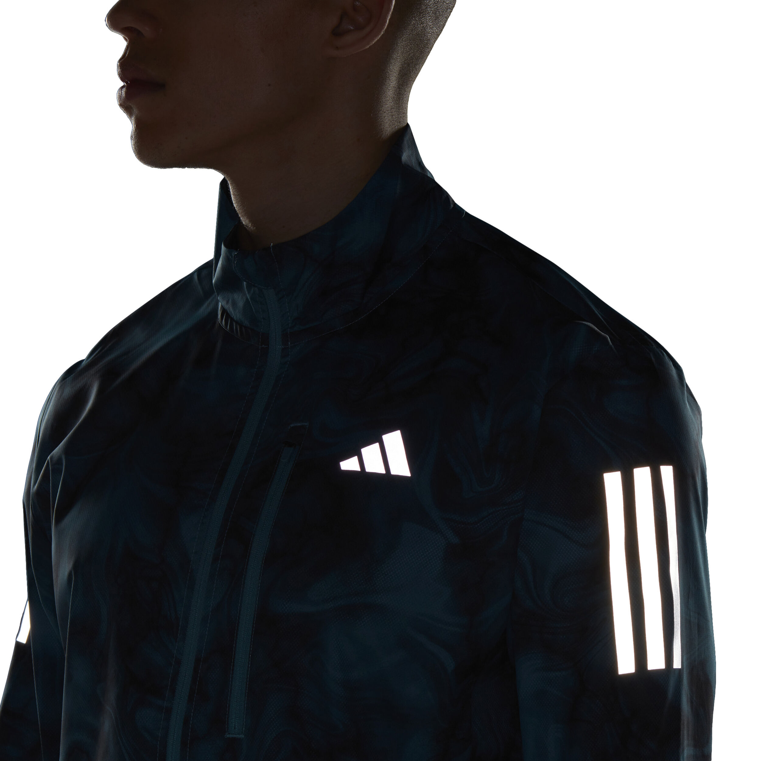 Own The Run AOP Laufjacke Herren Dunkelgrun Schwarz