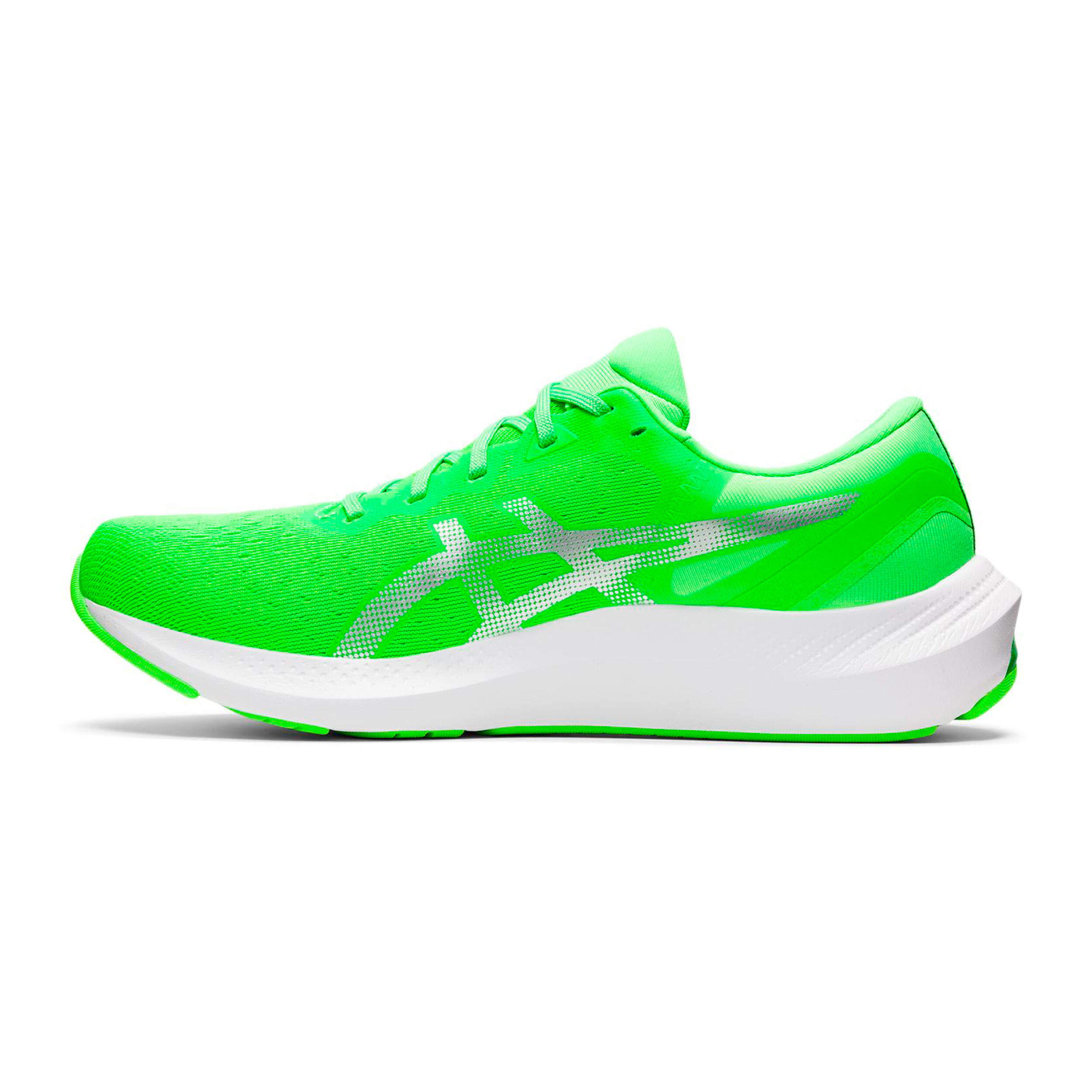 Gel Pulse 13 Neutralschuh Herren Neongrun Silber