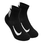 Nike Bekleidung Nike Multiplier Laufsocken 2er Pack-Schwarz,Weiß
