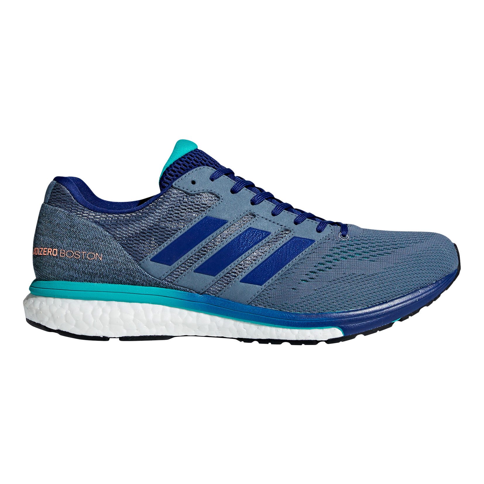 Adizero Boston 7 Wettkampfschuh Herren Grau Blau