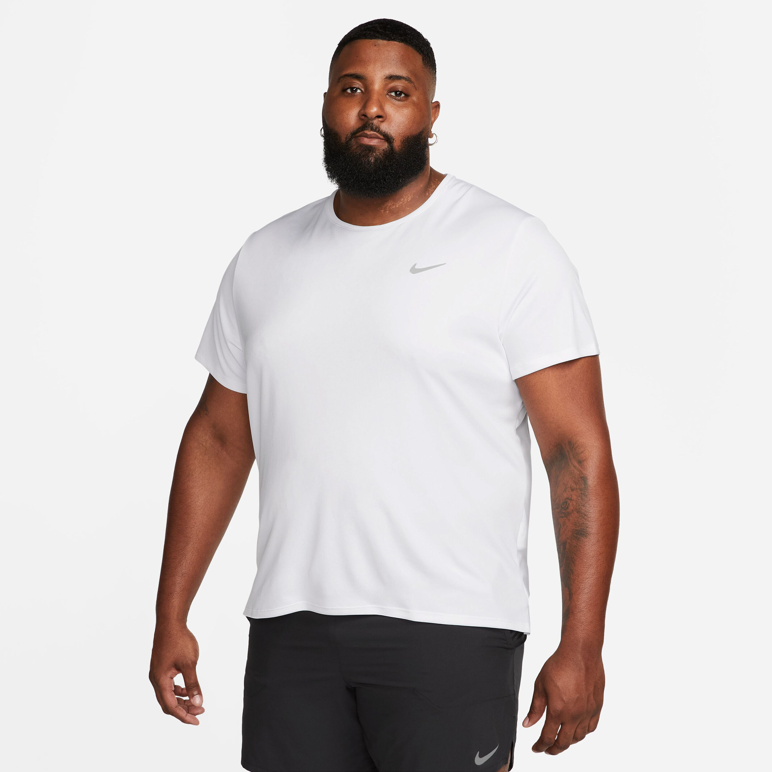 Dri Fit Miler UV Laufshirt Herren WeiB
