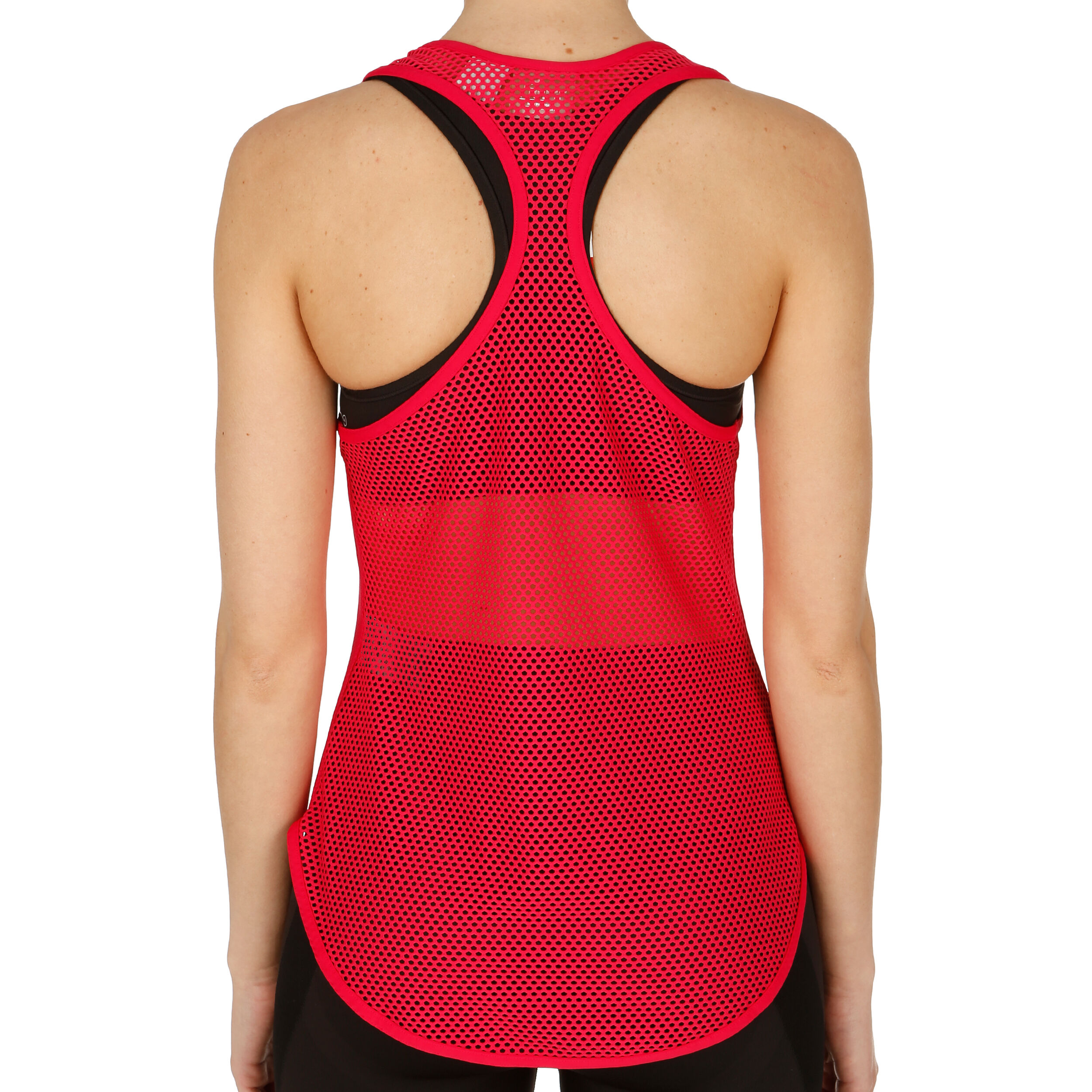 Explosive Mesh Tank Top Damen Rot Silber