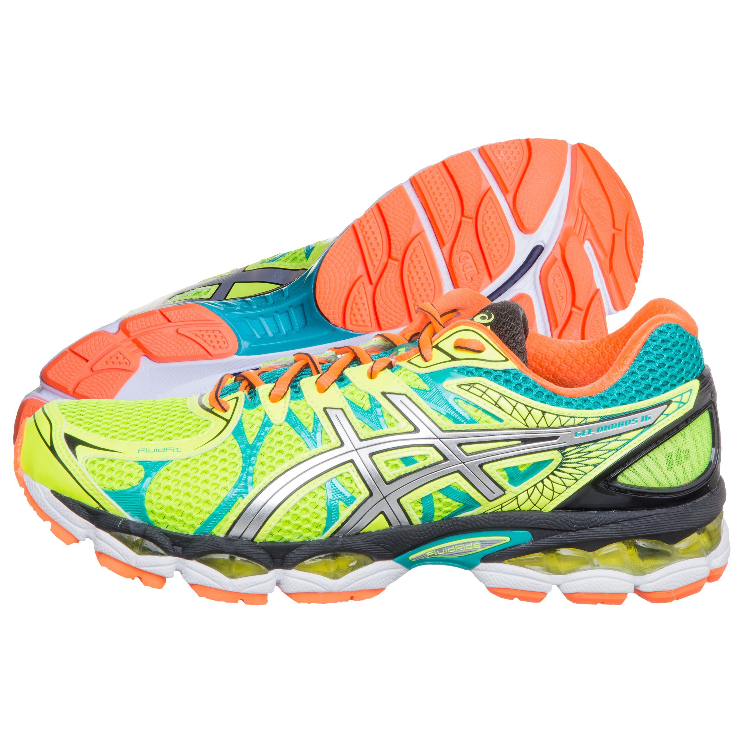 Gel Nimbus 16 Neutralschuh Herren Neongelb Silber