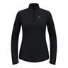 Zeroweight Warm Mid Layer 1/2 Zip Laufshirt Damen-Schwarz