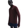 Stride Half-Zip Longsleeve Laufshirt Herren-dunkelrot, silber