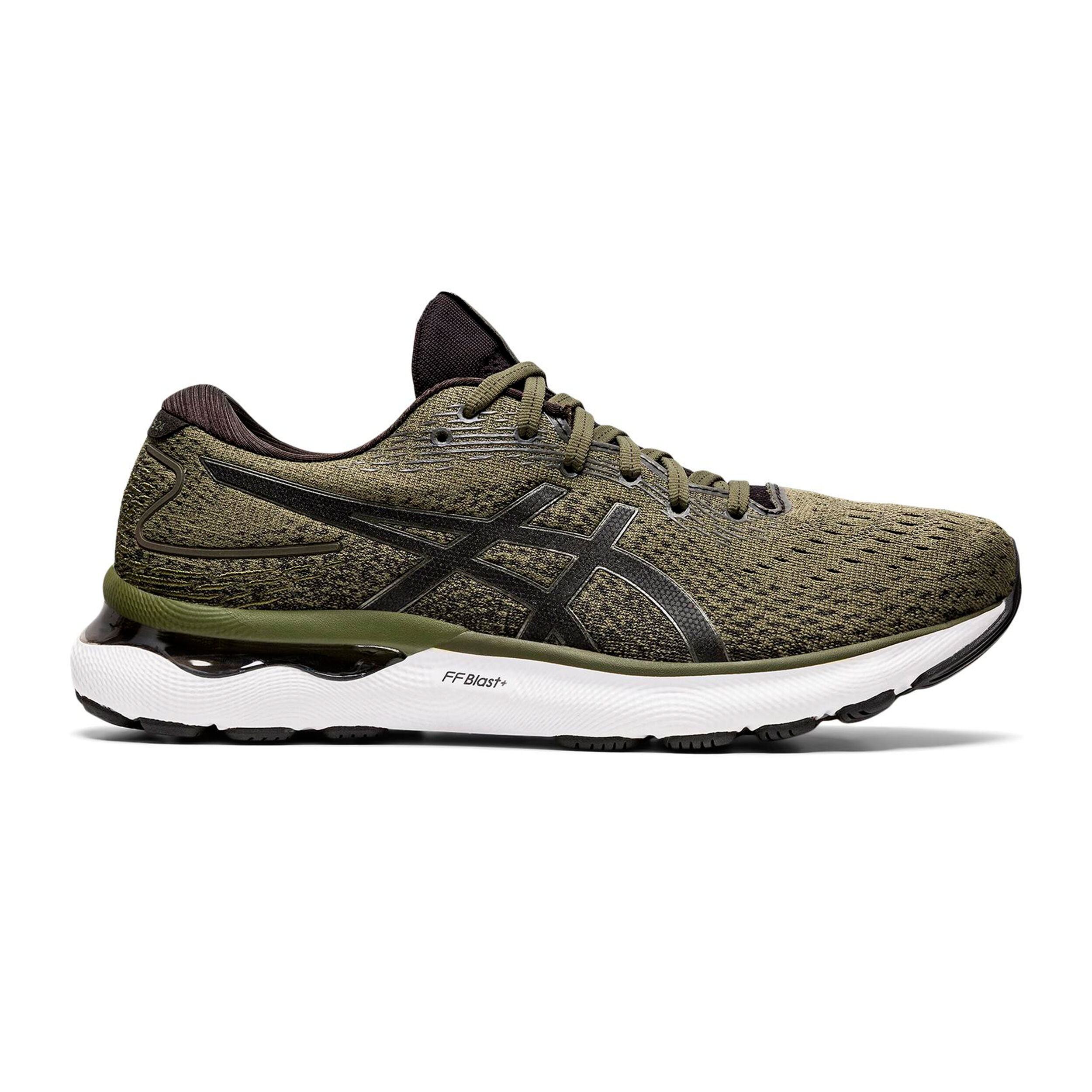 ASICS Gel Nimbus 24 Neutralschuh Herren Oliv Schwarz online kaufen Running Point DE
