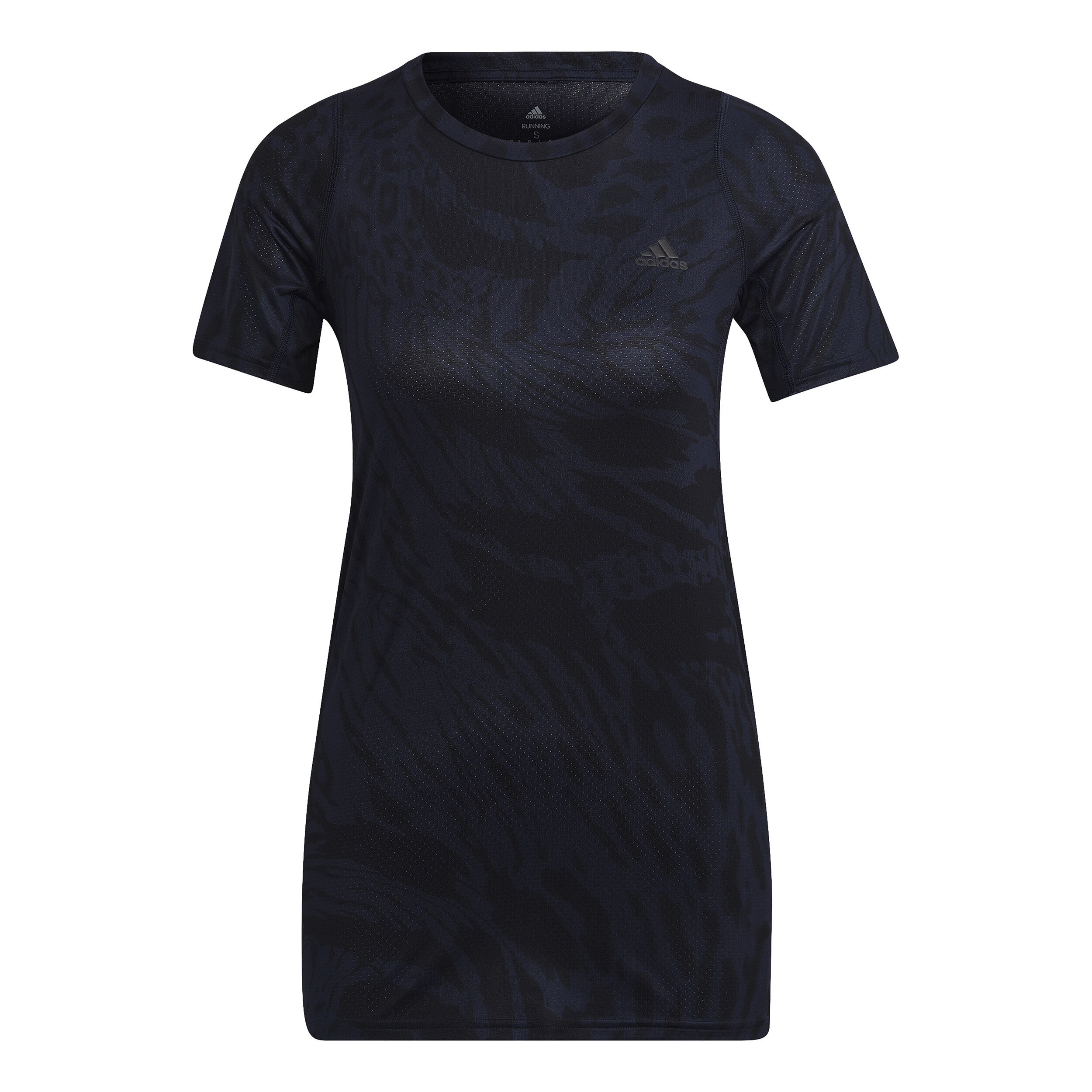 Fast All Over Print Laufshirt Damen Blau Schwarz