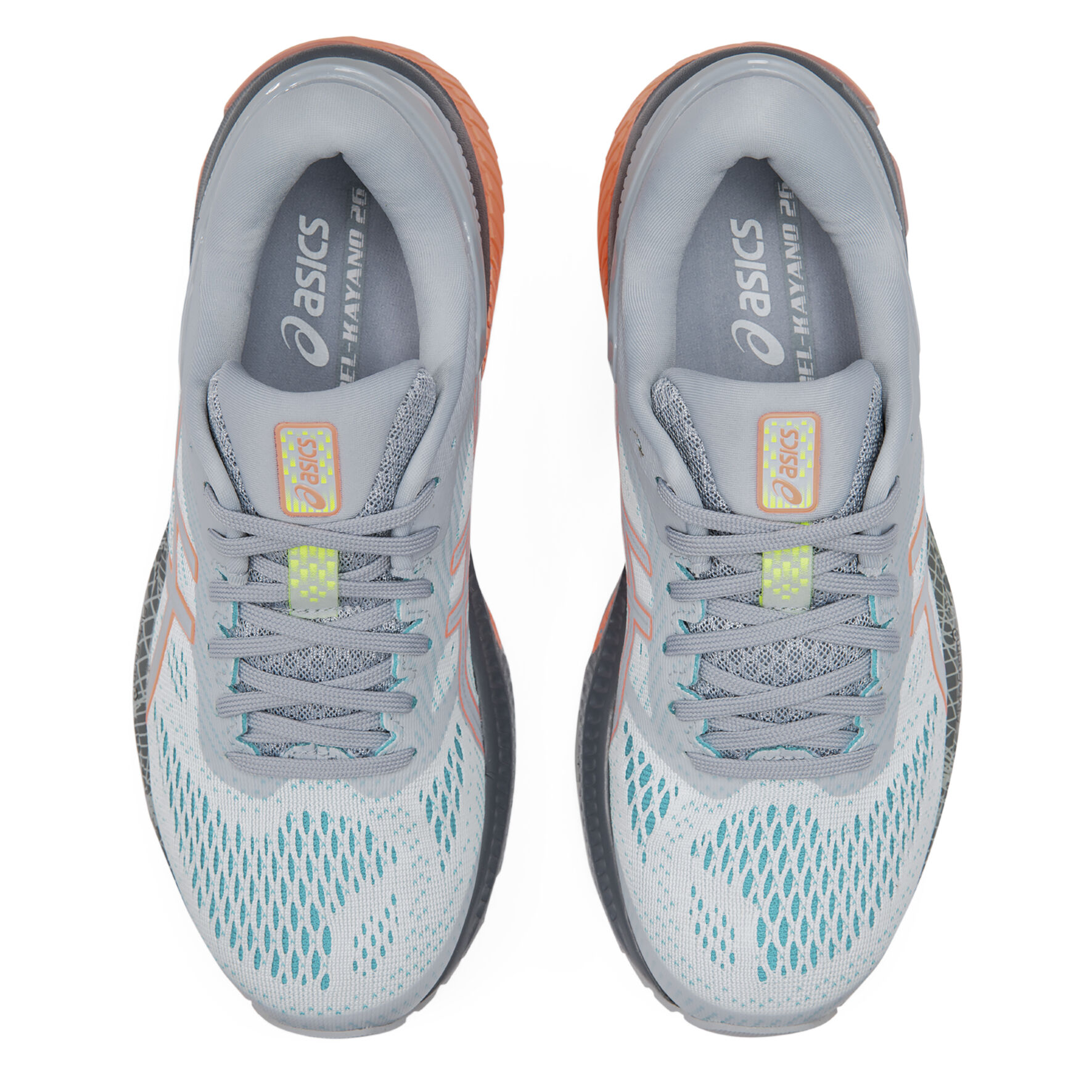 Gel Kayano 26 Lite Show Stabilitatsschuh Damen Hellgrau Turkis