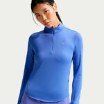 Nike Bekleidung Nike Swift Half-Zip Longsleeve Laufshirt Damen-blau, silber