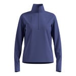Odlo Bekleidung Odlo Essential Thermal Midlayer 1/2 Zip Laufshirt Damen-Blau