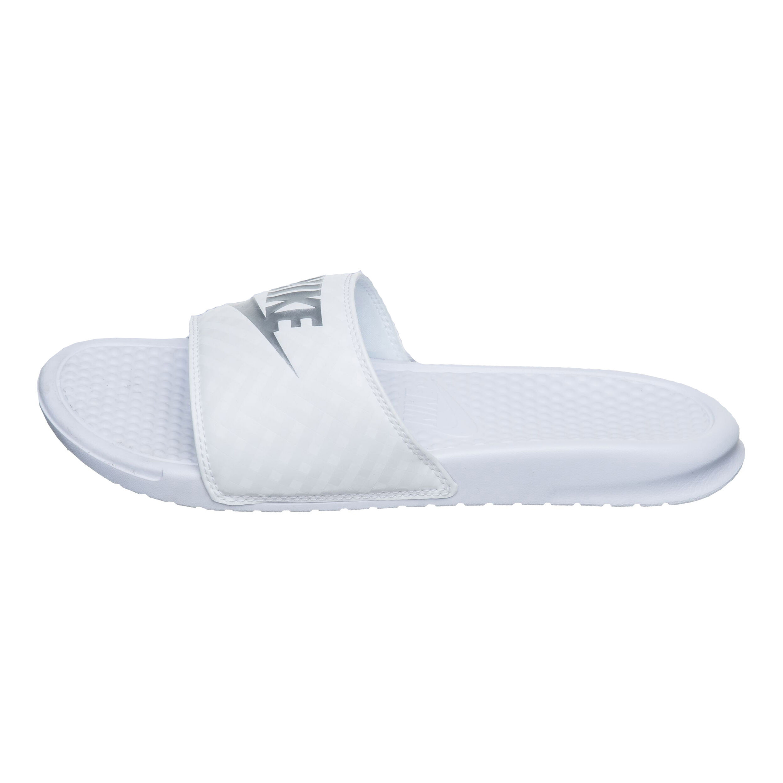 Benassi Just Do It Badelatschen Damen Wei Silber