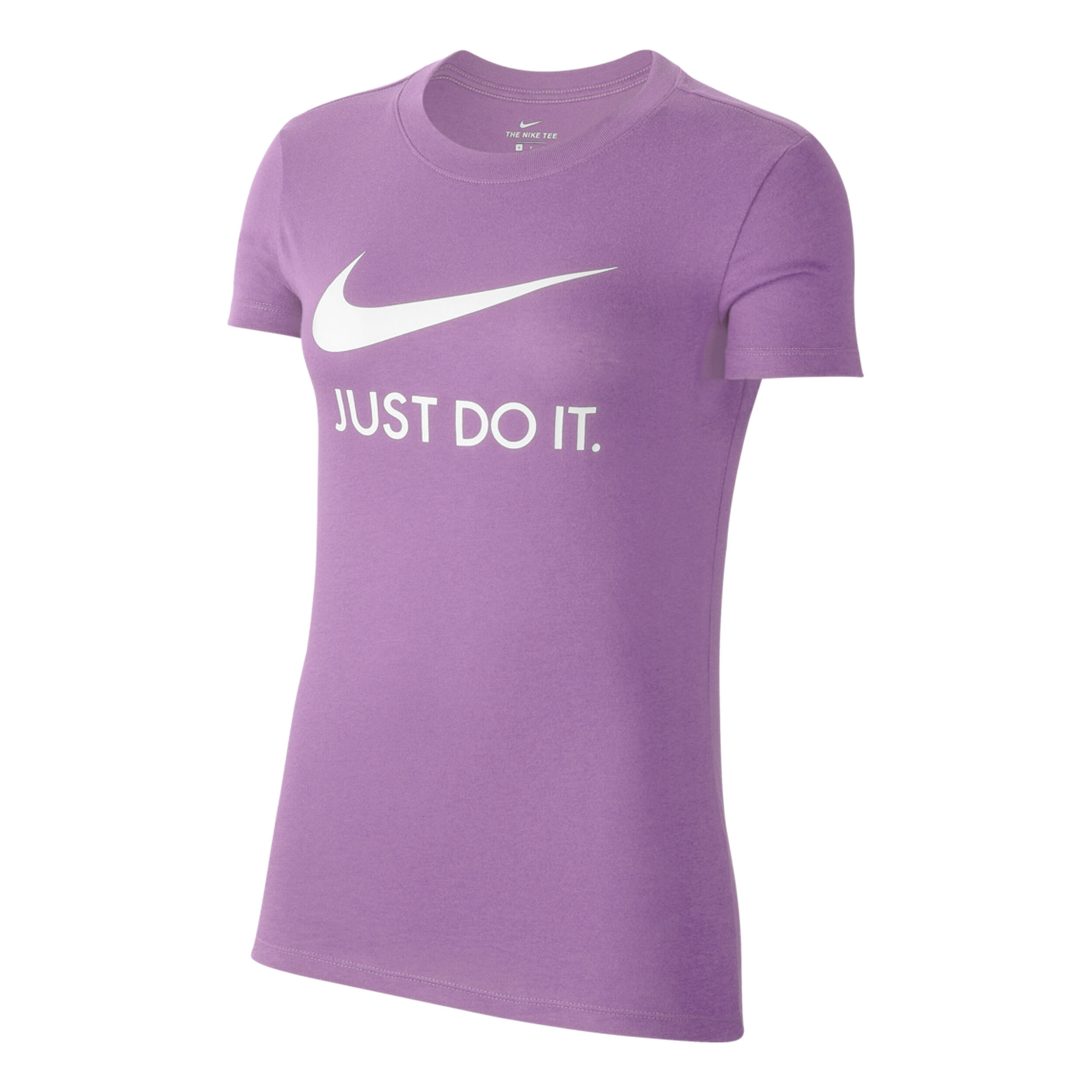 Just Do It Slim T Shirt Damen Lila WeiB