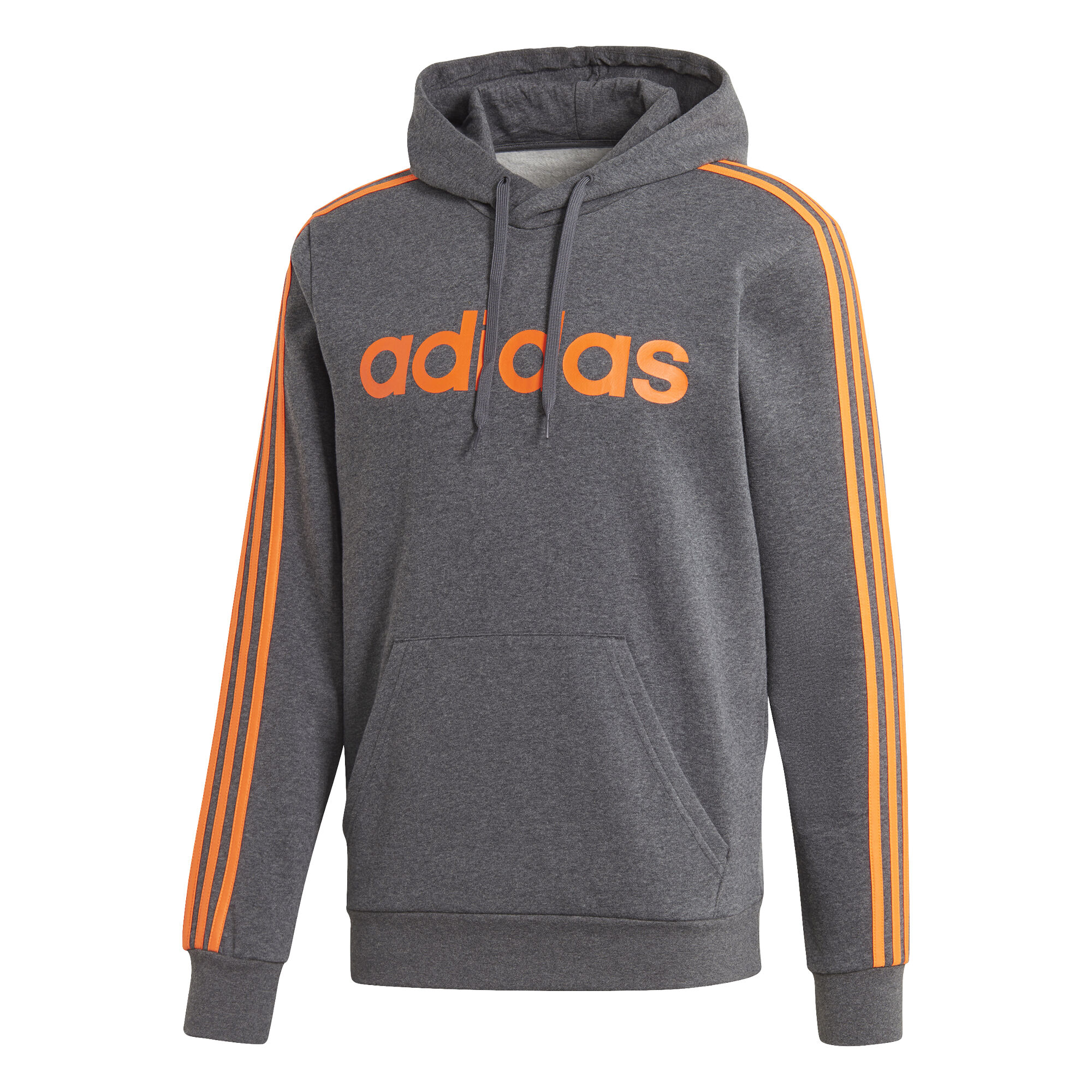 Essentials 3 Stripes Hoody Herren Grau Orange