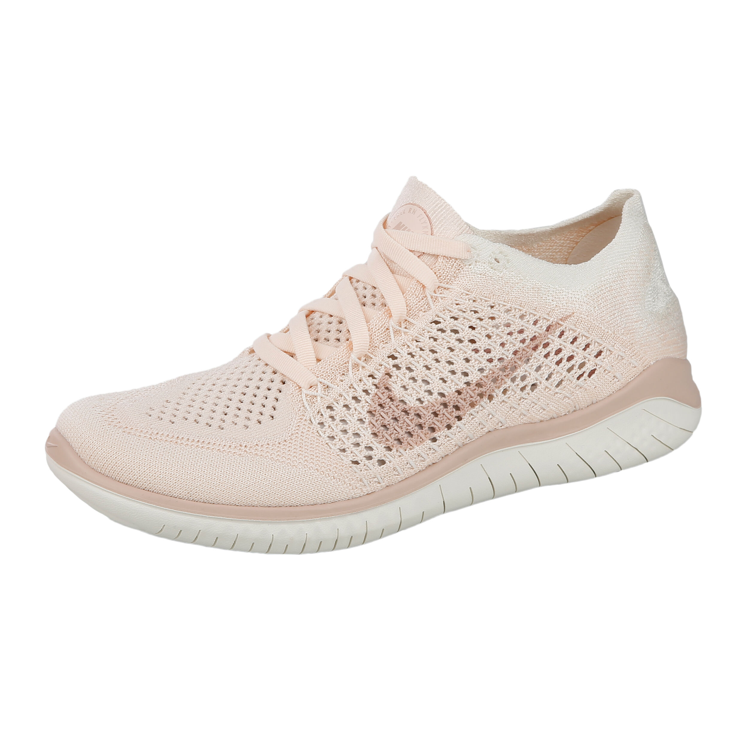 Free Run Flyknit 2018 Natural Running Schuh Damen Creme Rosa