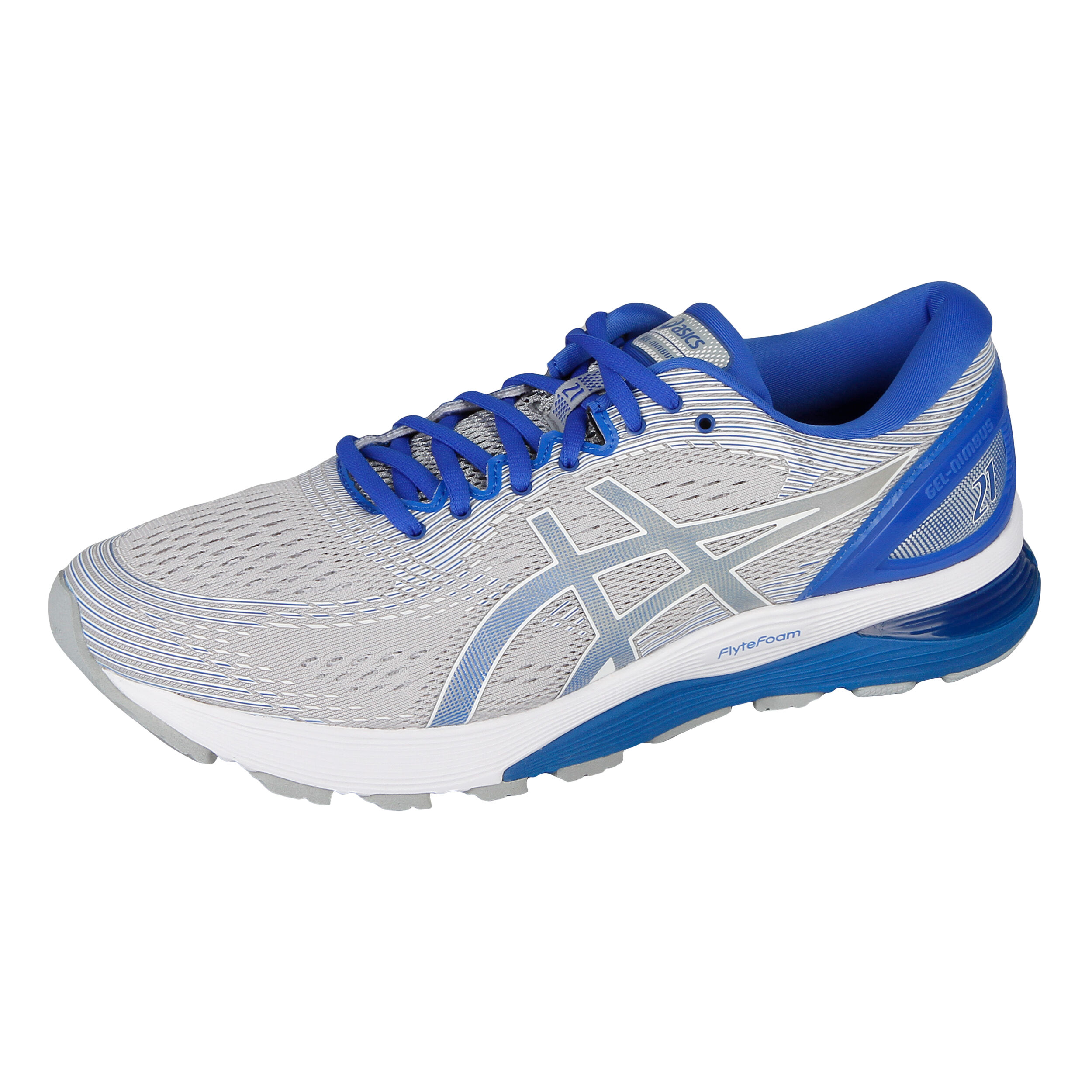 ASICS Gel Nimbus 21 Lite Show Neutralschuh Herren Hellgrau Blau online kaufen Running Point DE