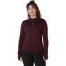 Road Winter Seamless Laufshirt Damen - dunkelrot, 