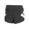 Road To Records 2in Split Laufshorts Damen-Schwarz,Weiß